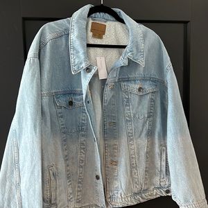 American eagle oversized denim jacket size XXL NWT